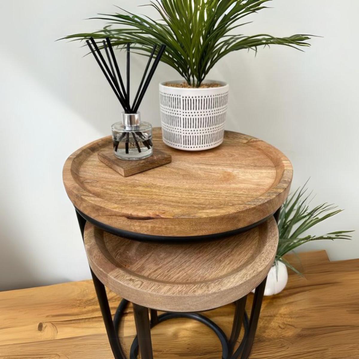 MetalWood Harmony Nesting Table Set Of 2