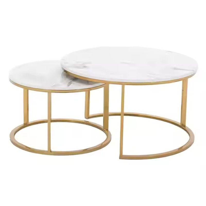Centrello Marble Nesting Table Set of 2