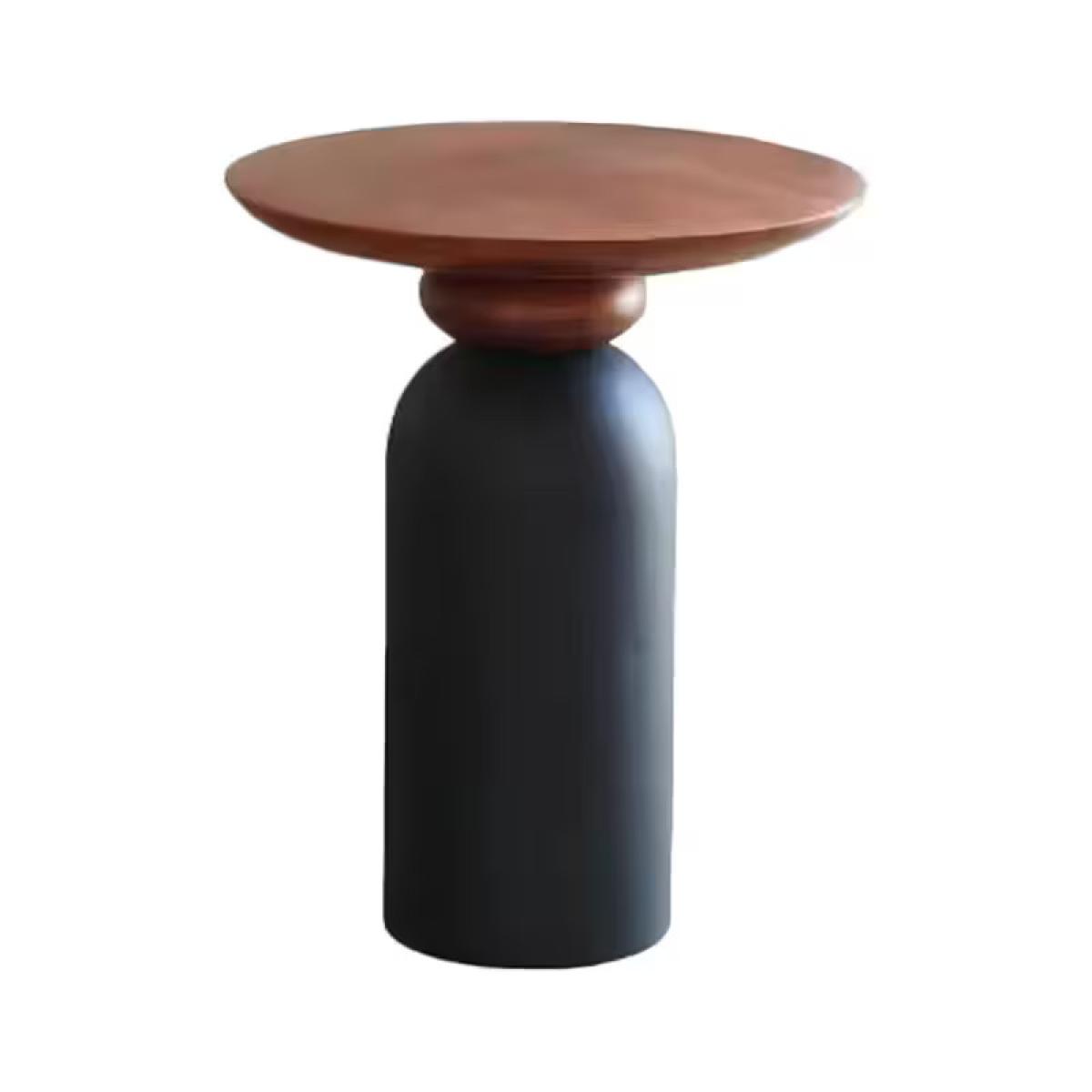 Elegant Wooden Pedestal Side Table