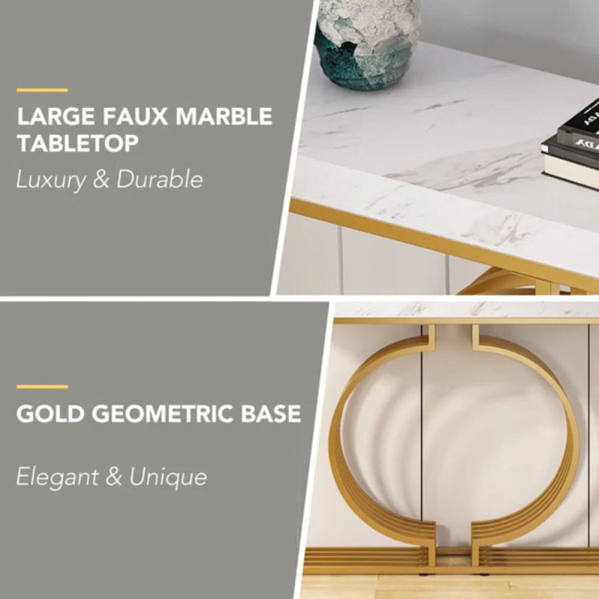 Radiant Gold Console Table