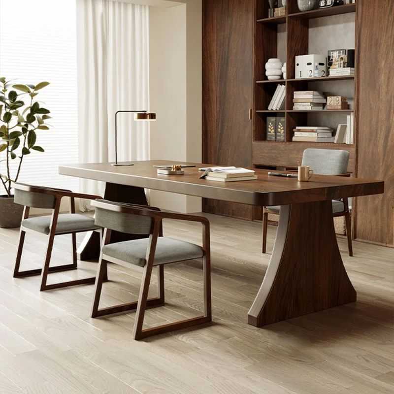 ElyriaBloom Acacia Wood Dining Table |  Minimal Sleek Design with Wooden Legs | 6-...
