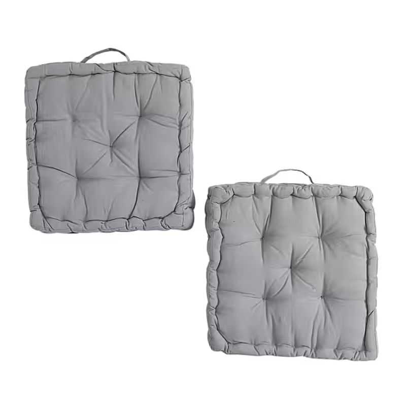 CloudTuft Floor Cushion | Grey Fabric with Foldable Backrest | Lounge Seating | Li...