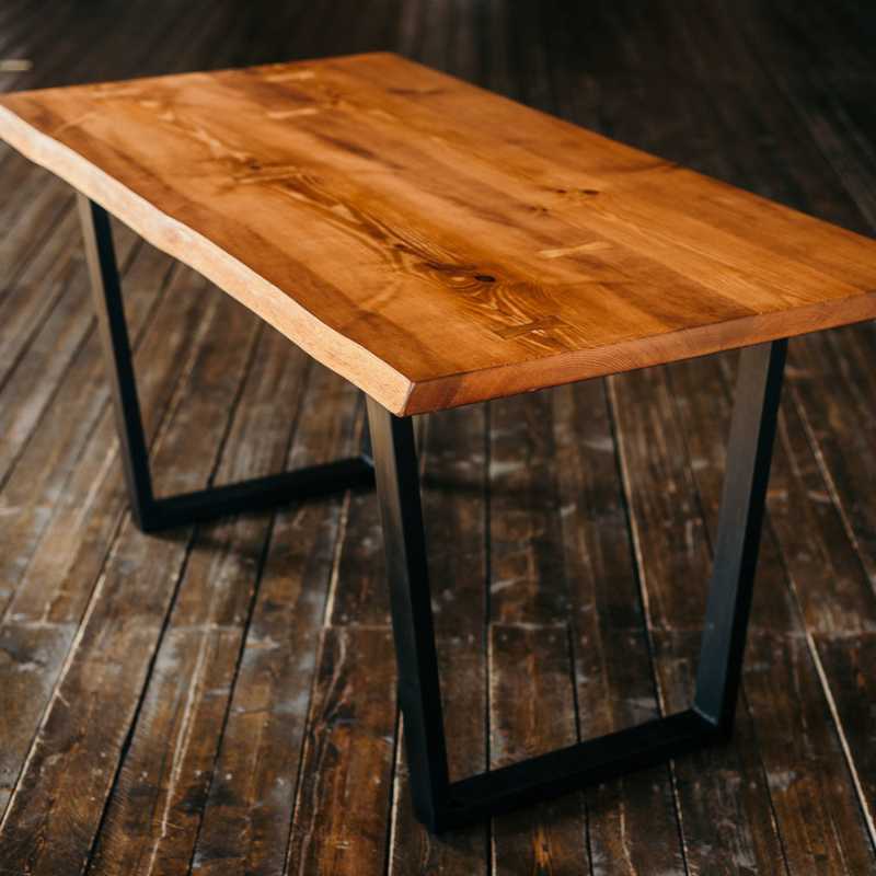 CelestiaEdge Acacia Dining Table | Solid Wood with Metal Legs | 6-Seater | Dining ...