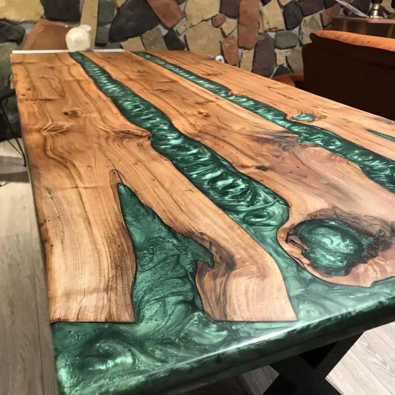 Varnishé Luxury Resin River Dining Table for Home, Office & Café Spaces