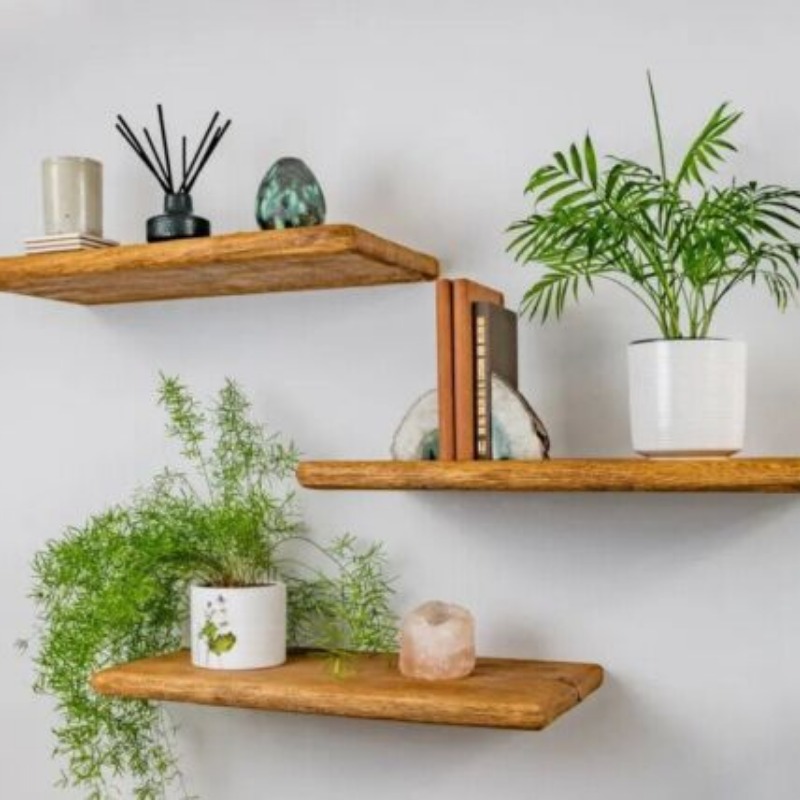 Wooden  Rustic Floating Shelf Set of 3 | Shelf | Wooden  Rustic Floating Shelf Set of 3