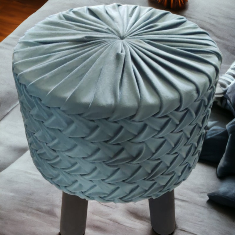 Classic Plush Pouf Footstool | Stool | Classic Plush Pouf Footstool