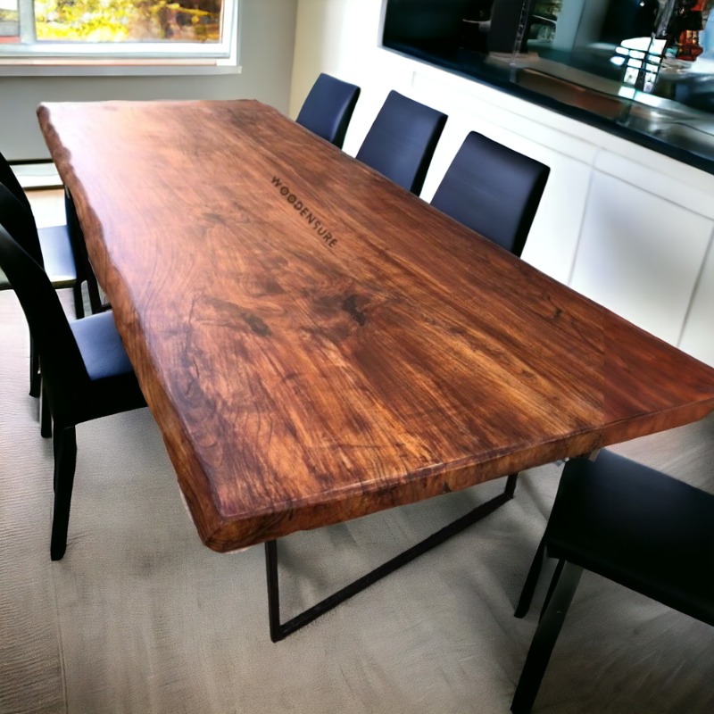 Woodensure Slab live edge dining table | Live Edge Dining Table | Woodensure Slab live edge dining table