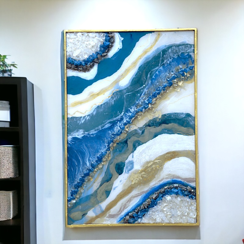 Midnight Blue Epoxy Resin Wall Art | Wall Art | Midnight Blue Epoxy Resin Wall Art