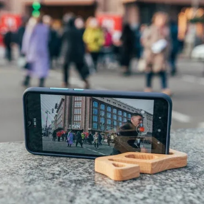 Mobile Magnum Wood Key Chain Phone Holder | Device Accessories | Mobile Magnum Wood Key Chain Phone Holder