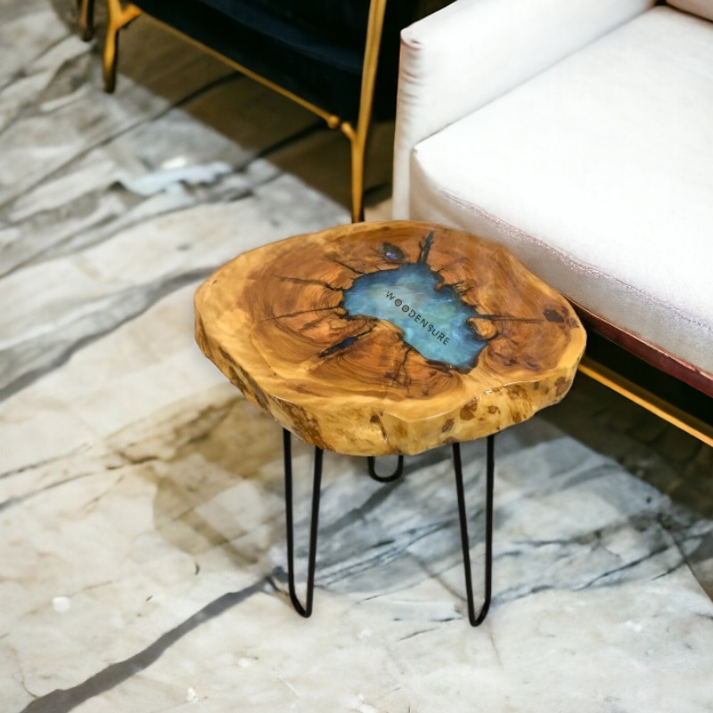 Natural grains Epoxy Resin Side Table | Epoxy Resin Side Table | Natural grains Epoxy Resin Side Table