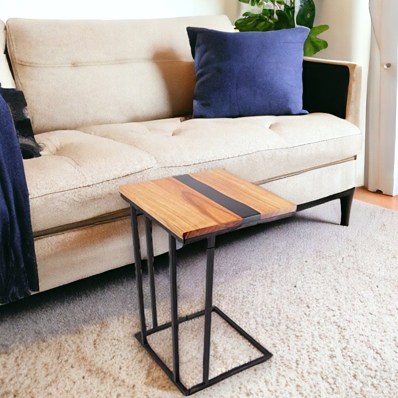 Shadow Black Epoxy Resin Side Table | Epoxy Resin Side Table | Shadow Black Epoxy Resin Side Table