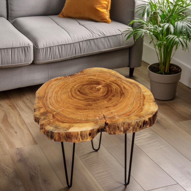 WoodenSure Exotic Rustic Live Edge Center Table | Live Edge Center Table | WoodenSure Exotic Rustic Live Edge Center Table