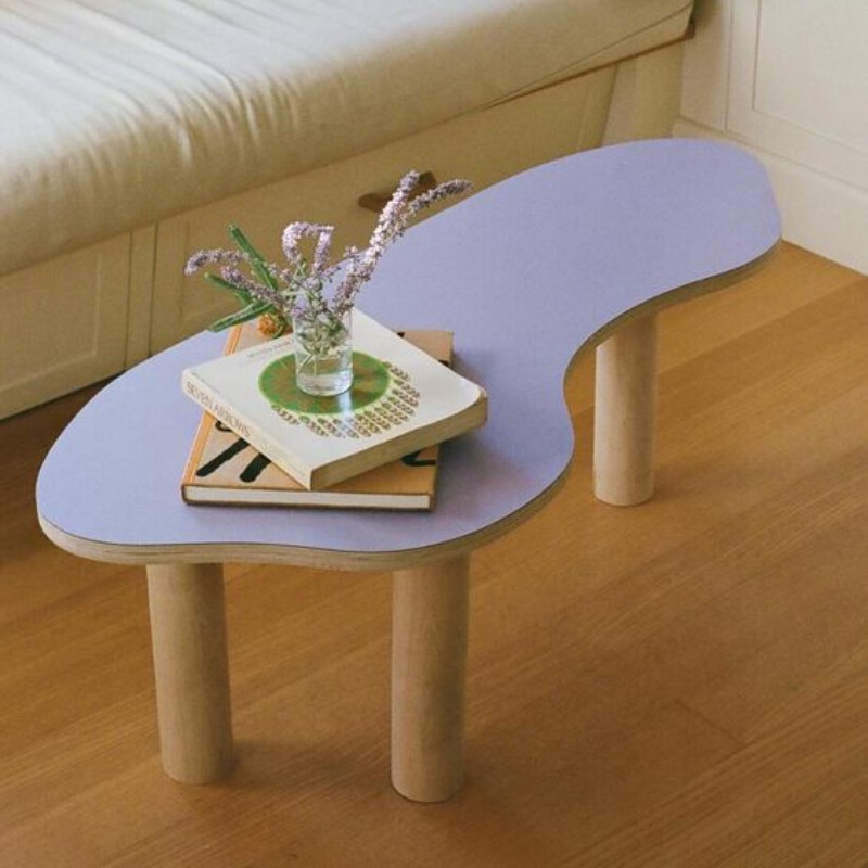 Lavender MDF Coffee Table | Live Edge Coffee Table | Lavender MDF Coffee Table