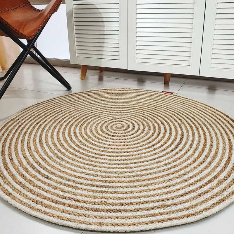 Luxe Round Weave Jute Rug