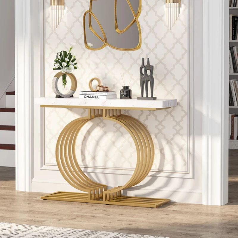 Radiant Gold Console Table