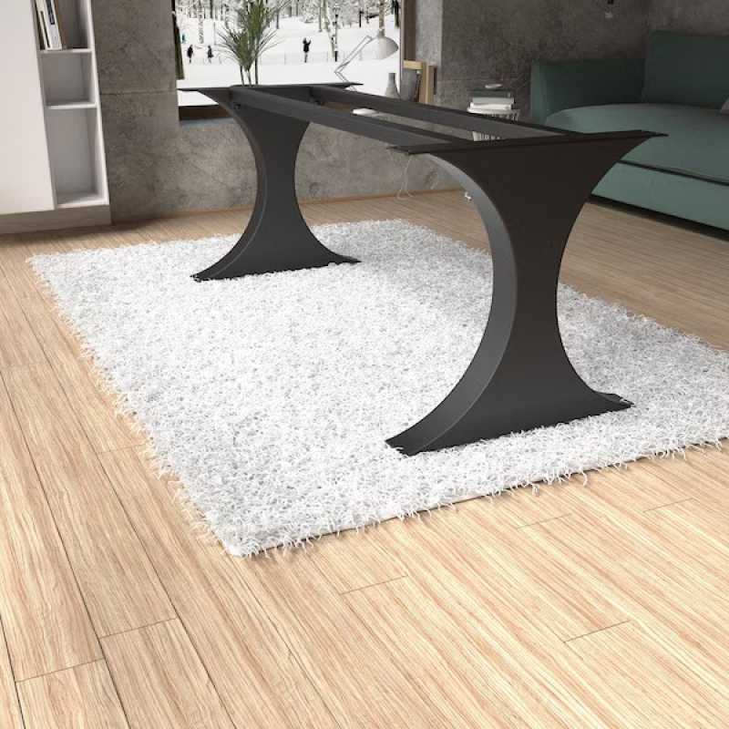 WoodEnsure Metal Table Legs Curved Arch Design Matte Black Steel 30-Inch Dining an...