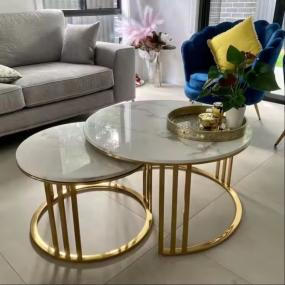 Centrello Marble Nesting Table Set of 2